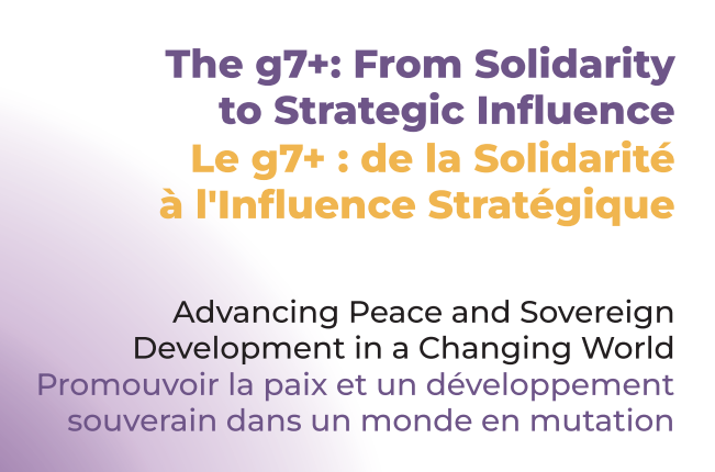 The g7+ From Solidarity to Strategic Influence Title